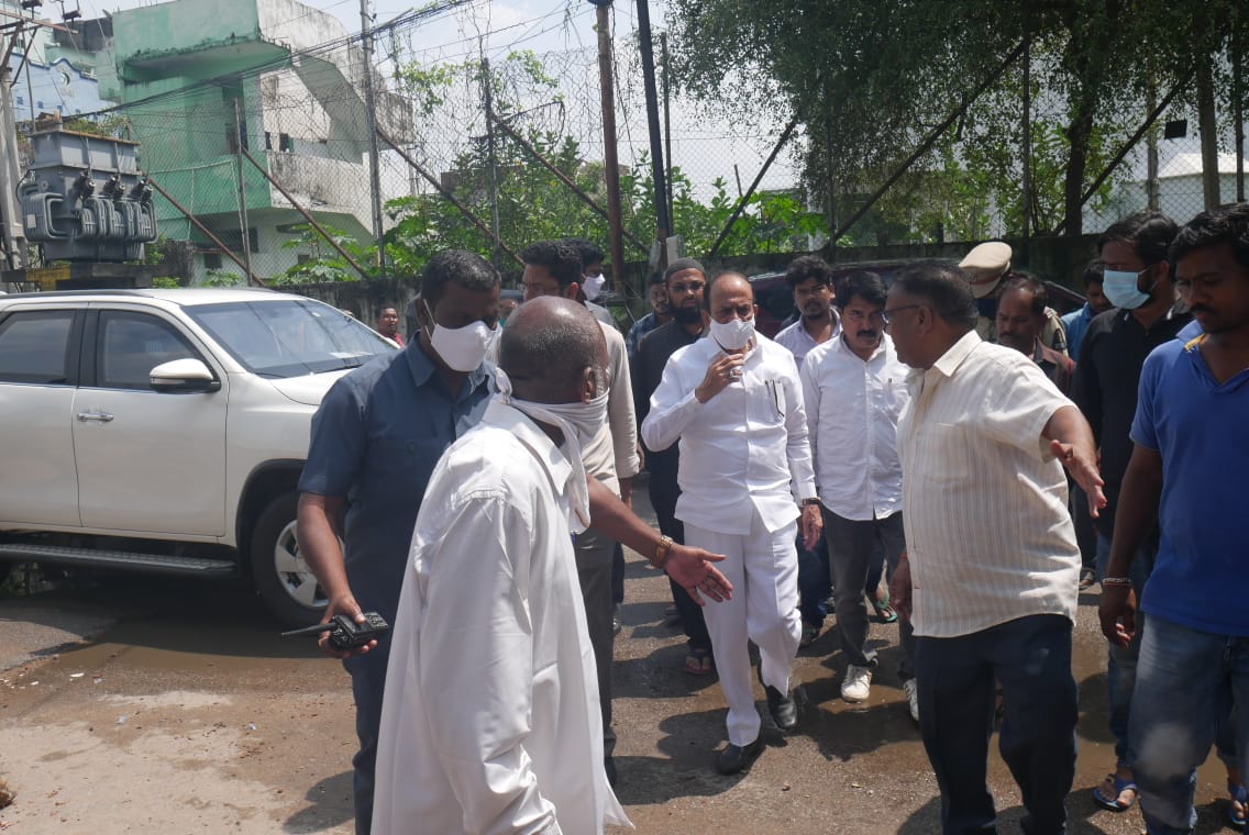 I have visited GHMC colony of Azampura area and interacted  with the localites regarding the impact of heavy rains on them. I  have given necessary instructions to  GHMC officials.