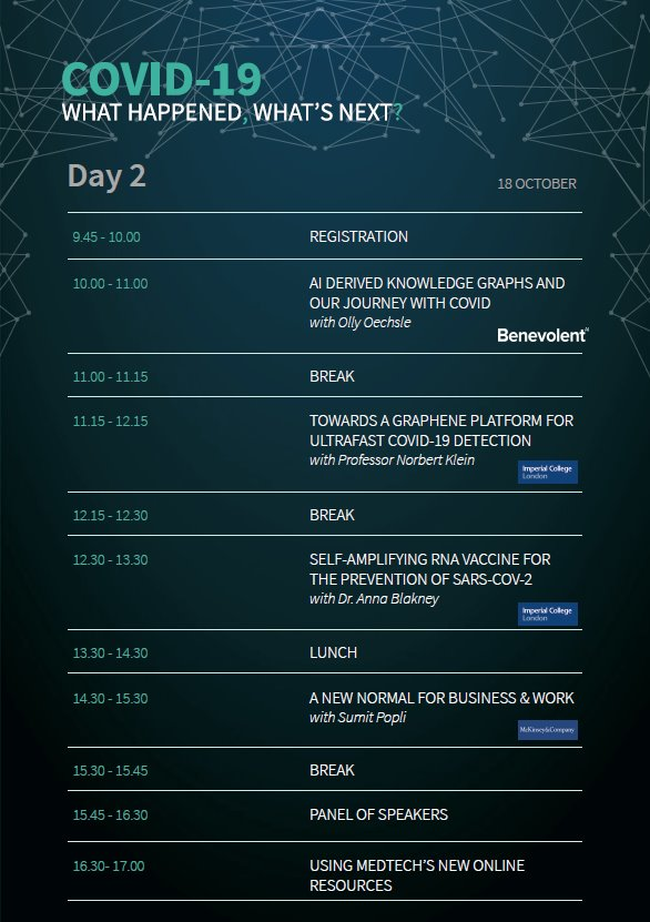 ✨HAPPY MEDTECH CONFERENCE DAY #2!✨
👉Find the full schedule below and don't miss out on this rare opportunity to interact with them live!!