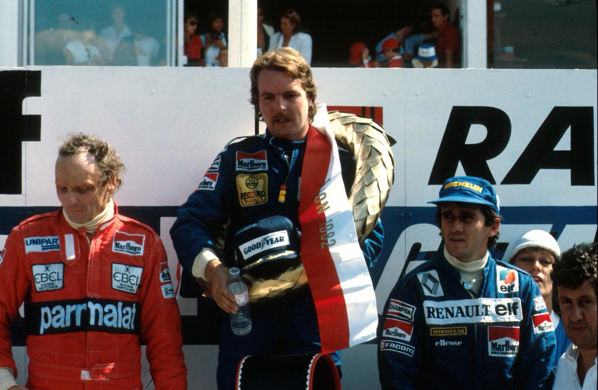 C'est dimanche, y'a pas de grand prix cette semaine, du coup : Thread sur la saison 1982 de F1, sûrement l'une des plus rocambolesques -et malheureusement tragiques- de l'histoire de ce sport.Fun fact : le champion n'a remporté qu'un seul GP cette année là.