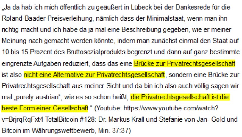 Andreaskemper Krall Geschaftsfuhrer Von Degussa Goldhandel Verfolgt Also Mit Der Privatrechtsgesellschaft Die Utopie Von H H Hoppe Beirat In Der Mises Gesellschaft Die Im Selben Gebaude Wie Degussa Goldhandel Munchen Untergebracht Ist