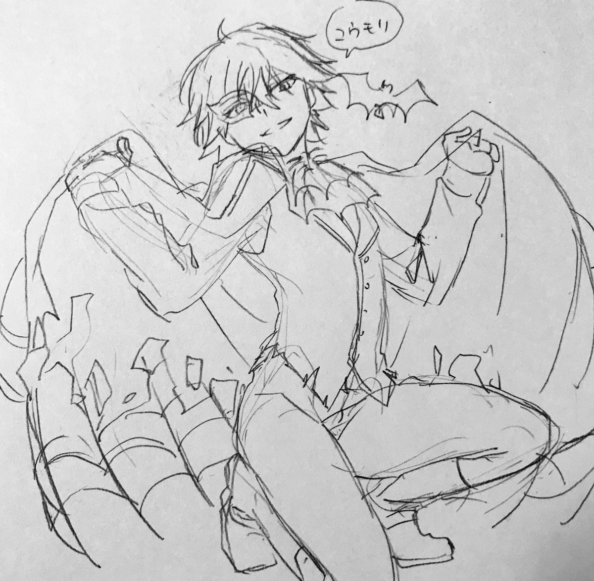 コウモリ, image size:1200x1175