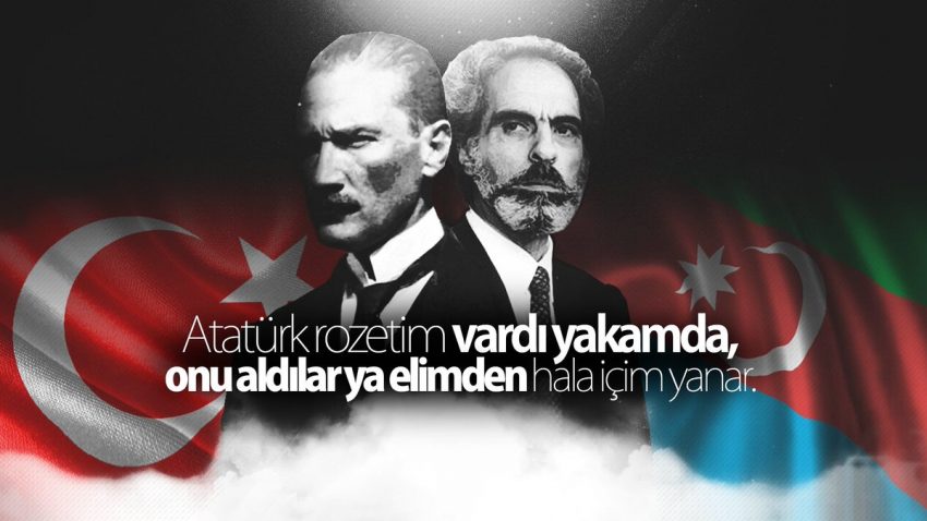 #ikidövləttəkmillət 'Azerbaycan’ın derdi bizim derdimiz, sevinci bizim sevincimizdir.'  
                   ATATÜRK