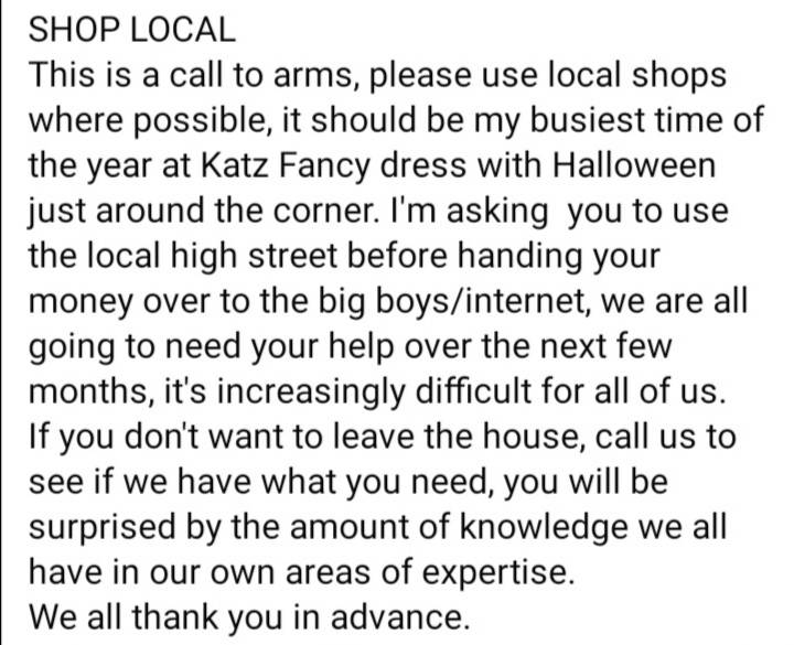 Good Morning. 
Please try &amp; use local businesses. 
Many need your support. They will bend over backwards to accommodate your needs. 
#BoostTheBorough #SupportLocal