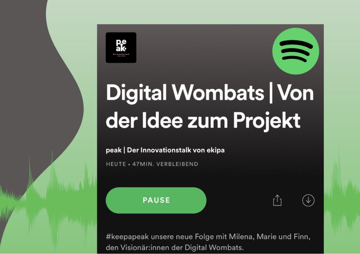 DigitalWombats's tweet photo. Bei uns ist der Sonntag immer Podcasttag 🎧🎤Wer noch nach Anregung sucht: hört doch mal bei #keepapeak (und in unsere Folge) rein! #digitalwombats https://t.co/V5djMZuDWE