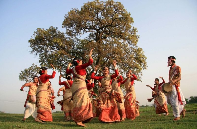 Assam- Bihu Dance -it pretty much dominates all the Bihu festivals, performed by young people symbolising love and affection. Dances can be in rows or circles and is honestly beautiful to watch and listen to.