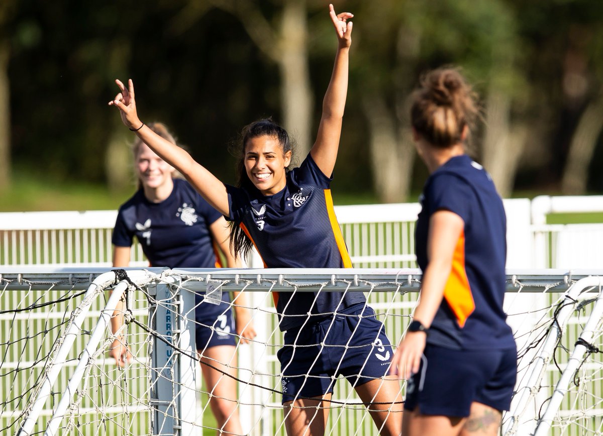 RangersWFC's tweet photo. 😁 That matchday feeling is back! 

🆚 @heartswomenfc 
🏆 SWPL 1
📍 Rangers Training Centre
🚫 Behind Closed Doors
⏰ 3pm https://t.co/D44tlXKW0a