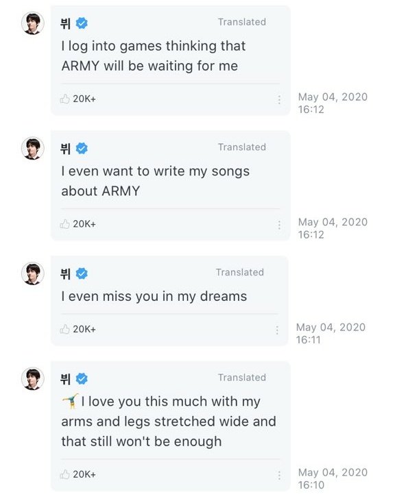 lets start with his comforting words for army on weverse 