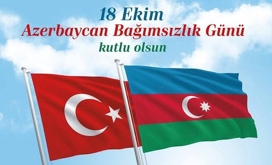 Önümüzdeki yıl hep birlikte Karabağ'da kutlamak dileğiyle, 18 Ekim Azerbaycan Bağımsızlık Günü kutlu olsun.
#ikidövləttəkmillət