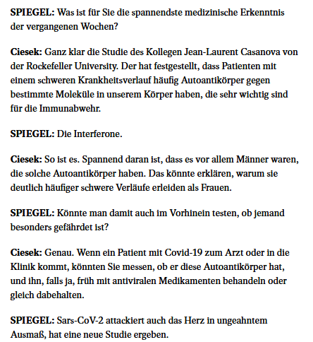 dazugeberin's tweet photo. Für mich der interessanteste Aspekt im Interview mit der NICHT-#quotenfrau @CiesekSandra (neben der Erkenntnis, dass der #Spiegel ein scheinheiliges, frauenverachtendes Medium ist).

#Interferone
#Ciesek https://t.co/6D0hMJODbX