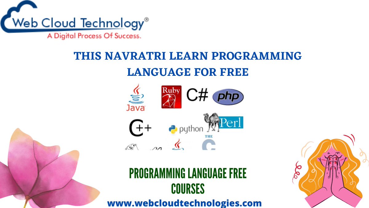 WebCloudTechno1's tweet photo. Navratri Offer!!! Register today and learn programming languages for free. Hurry Up!!!
 #webcloudtechnologies #navratri2020 #navratrispecial #upskillyourself #skilledme 
#webdesign #webdevelopment #digitalmarketing #digitalmarketingcompany #programmer #programminglife #Python https://t.co/NixypWLXaN