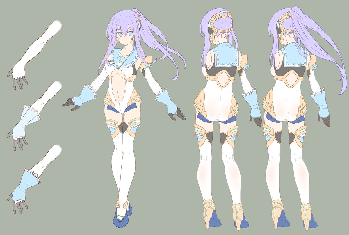 kunon909's tweet photo. フィルだけデザイン（背面）なかったので正式なの描いてみました。
順に、My TSっ子 フィル、神晶姫ルベライト、神晶姫ペリドット、神晶姫アクアマリンです
※フィルは珍しくデザインがあんまり変わらない（ヒール部分だけ） https://t.co/H7nFOhw5fs