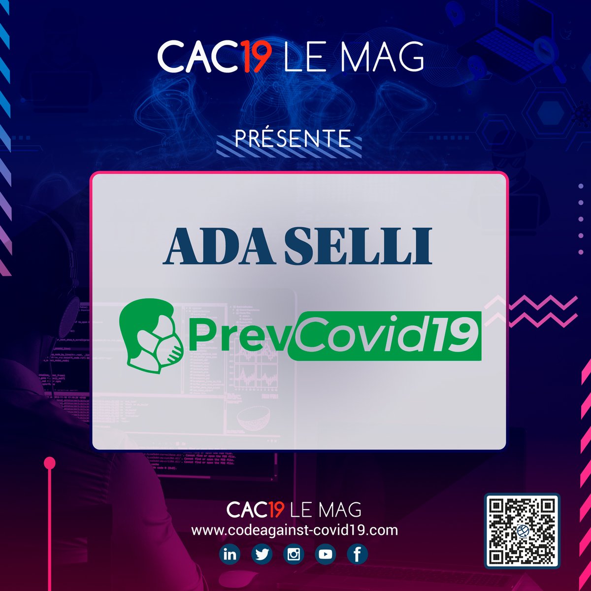 CodeCovid's tweet image. L’information et la sensibilisation étant au cœur de la lutte contre la COVID-19, le projet PrevCovid19 permet de combattre avec efficience la pandémie pour protéger les populations. A découvrir à la page 40 de #Cac19LeMag codeagainst-covid19.com/cac19-le-mag/ ! #DaanCorona #Covid19 #Senegal