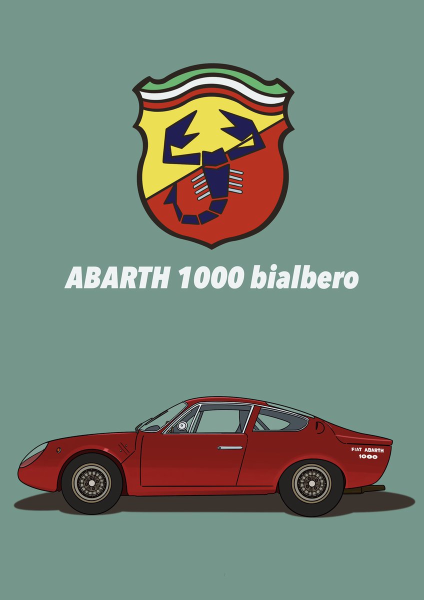 「ABARTH 1000 bialbero

DOHC Power‼︎‼︎ 」|あくらぽのイラスト