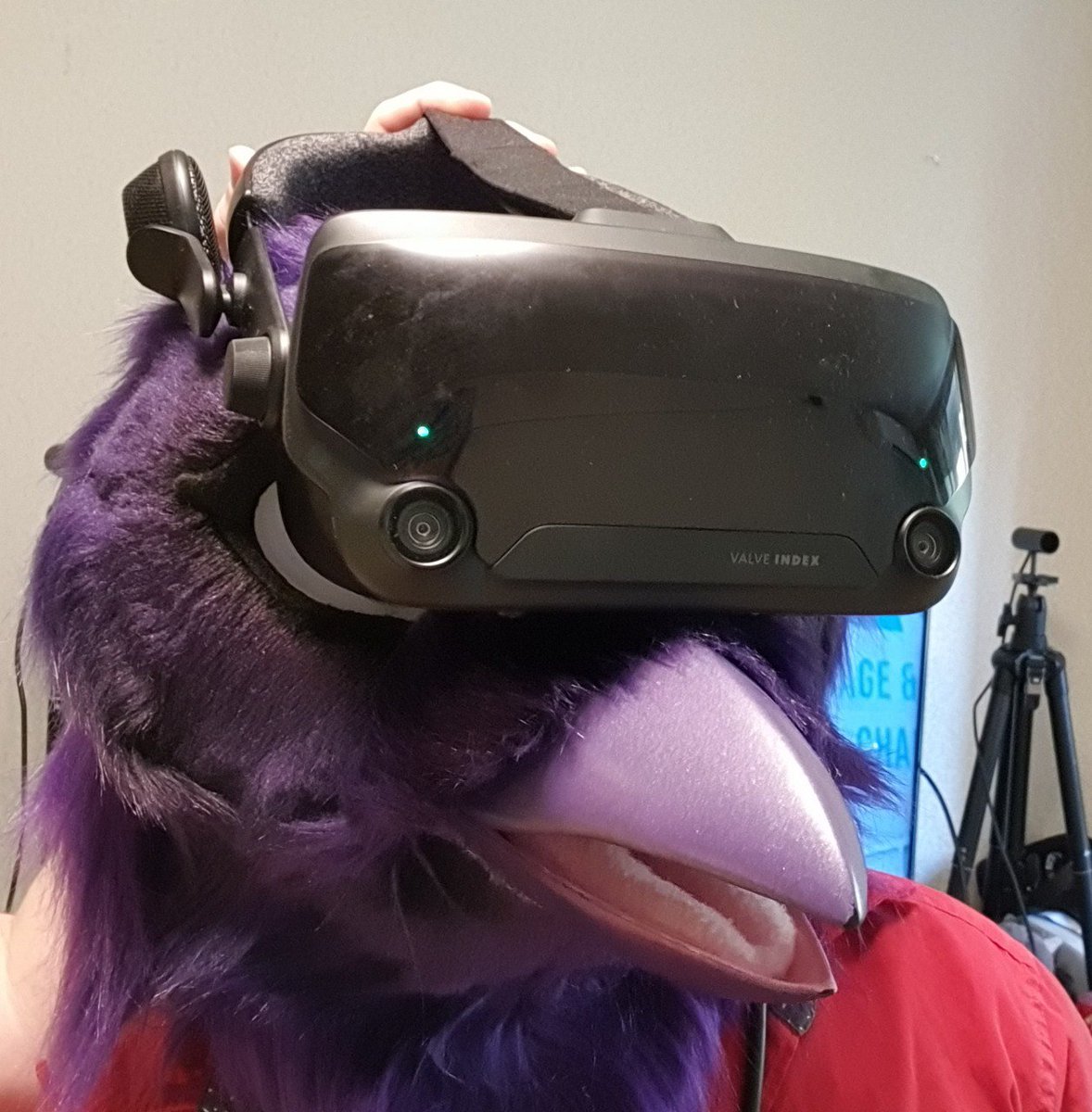 AilloTusk's tweet photo. "VR-crow"
Last week hade fun in Valve index.
#fursuit #fursona #furry #VRChat @CuteFursuits https://t.co/UgdtSYFDMX