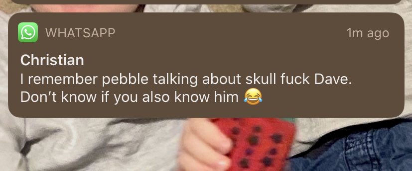 A friend texts. Can’t believe I forgot about Skull Fuck Dave. Can’t remember how he got the name, but don’t think it was for fucking skulls.