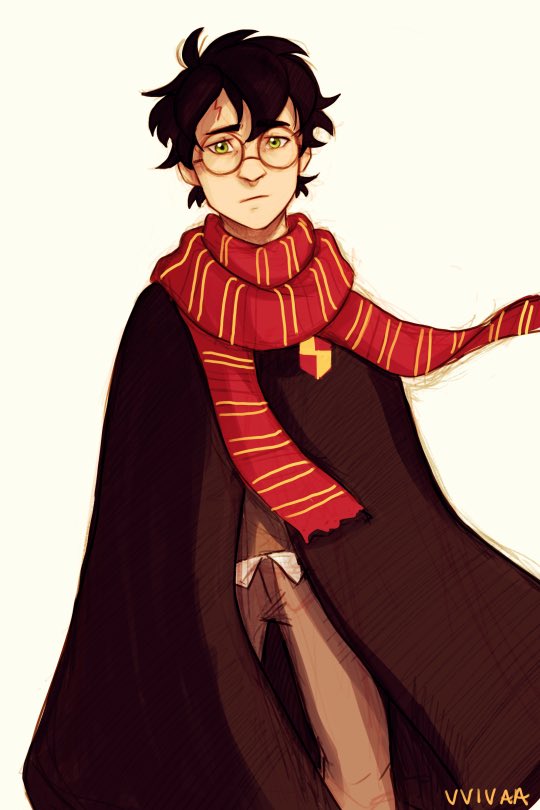 𝑯𝒂𝒓𝒓𝒚 𝑷𝒐𝒕𝒕𝒆𝒓, “the chosen one”. He defeated Lord Voldemort in the Battle of Hogwarts and was the Master of Death. He became head of the Auror Office and Head of the Department of Magical Law Enforcement from 2019 onwards. (art by vvivaa bby on DeviantArt)