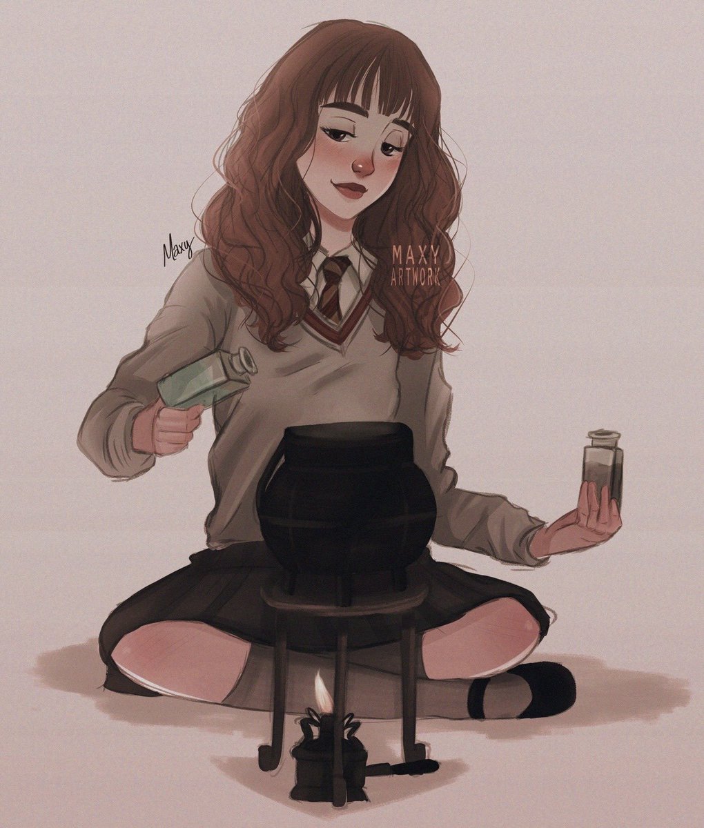 𝑯𝒆𝒓𝒎𝒊𝒐𝒏𝒆 𝑮𝒓𝒂𝒏𝒈𝒆𝒓, Founder of the Society for the Promotion of Elfish Welfare and deputy Leader of Dumbledore's Army in her fifth year. She played a major role into defeating Lord Voldemort during the battle of Hogwarts.(art by maxyartwork on tumblr)