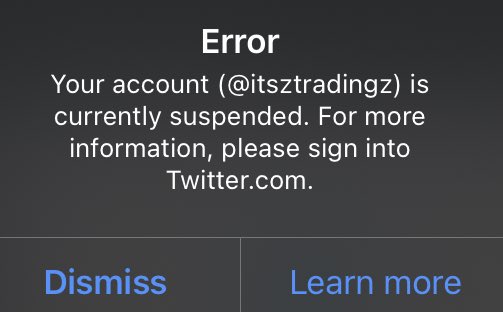 itsZTradingZ's tweet image. Unfortunately my Twitter got suspended and it's unlikely that I'll be getting it back, so for now I'll be using this account. 

If you could please RT this so I can find my mutuals I'd really appreciate it, Thank you 😌🙏🏼