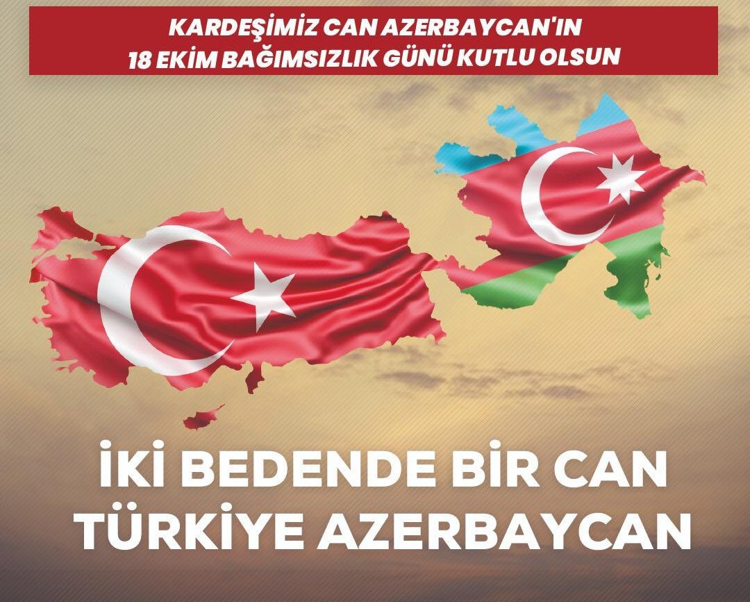 'Azerbaycan’ın derdi bizim derdimiz, sevinci bizim sevincimizdir.' 

 #ikidövləttəkmillət 🇦🇿🇹🇷      
🇹🇷 @GucluTurkiyeSM 🇹🇷