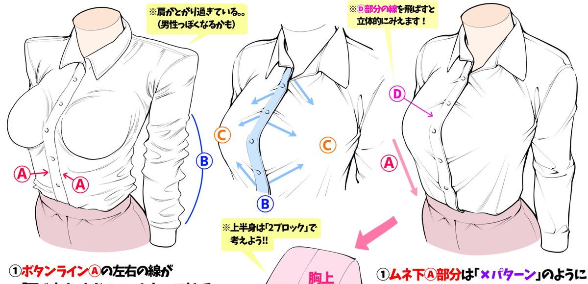 10月のfanbox1番人気講座 新作 胸とシャツ服の描き方 Htt 吉村拓也 イラスト講座 の漫画
