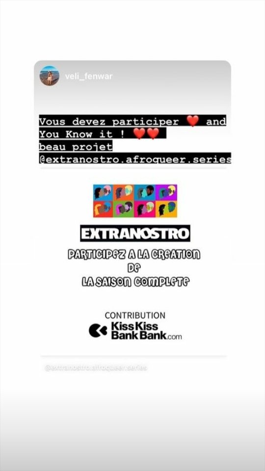 extranostro's tweet photo. #CROWDFUNFING #support #queerseries #afroqueer @Kissbankers https://t.co/13KWkiJyCa
