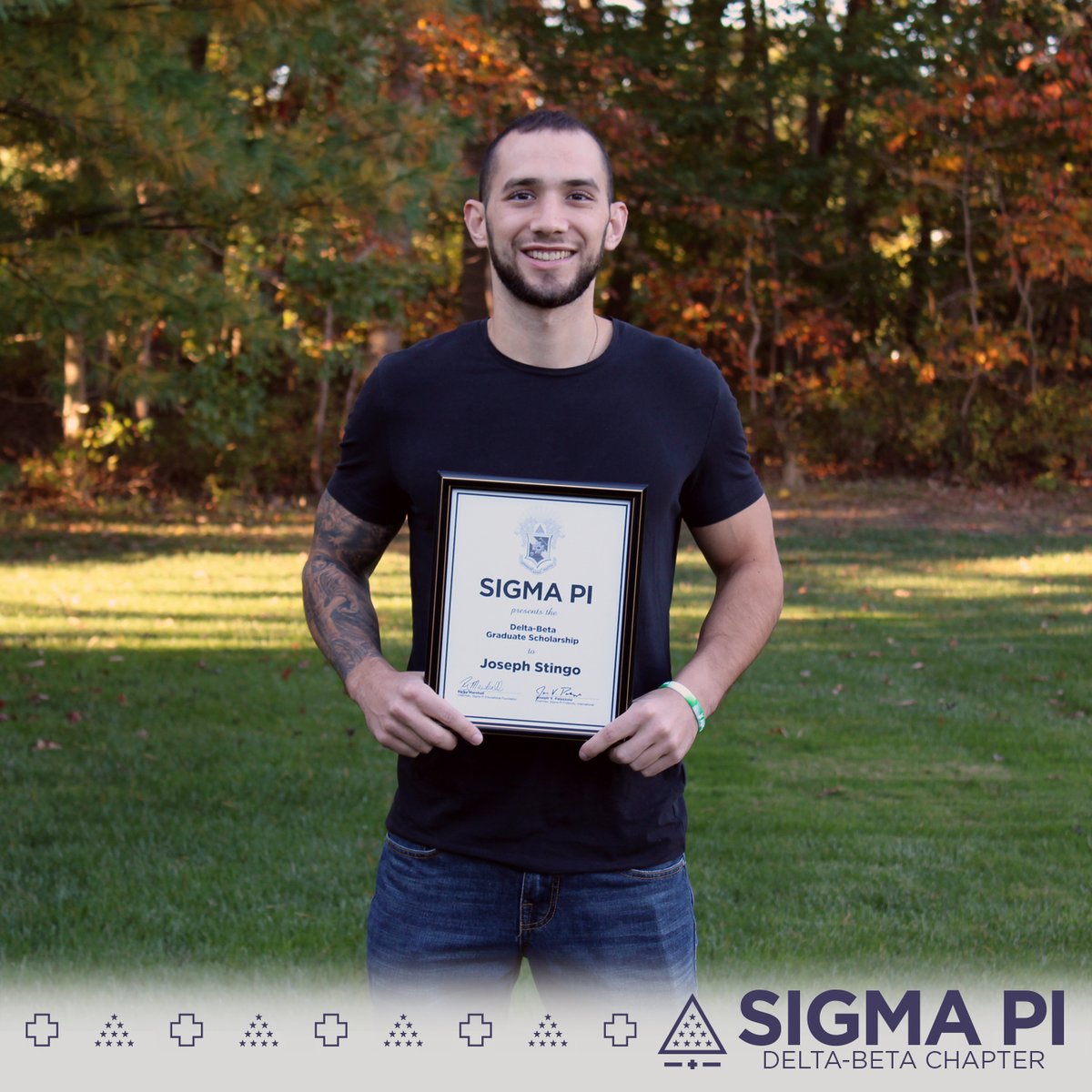 Congratulations to Delta-Beta Chapter alumnus <a href="/JosephStingo/">Joseph Stingo</a> for winning this year's Graduate Scholarship! #SigmaPi #ΣΠ #Owls #WhyIBelieve