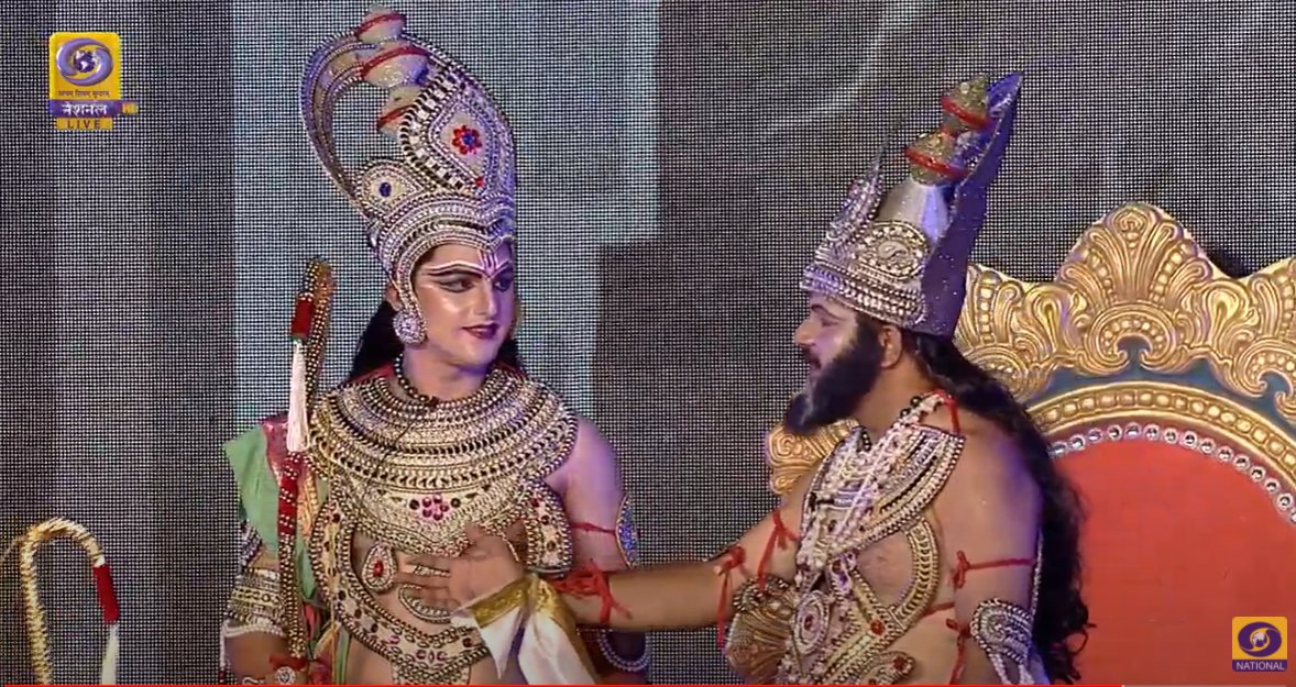 DDNational's tweet photo. LIVE NOW -
'Ram Leela from Ayodhya' on @DDNational &amp; Live-Stream on our YouTube channel : https://t.co/Ibh0zjYwGn
#Navratri #Ramleela https://t.co/TKIfhQeDOb