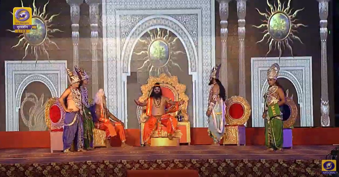 DDNational's tweet photo. LIVE NOW -
'Ram Leela from Ayodhya' on @DDNational &amp; Live-Stream on our YouTube channel : https://t.co/Ibh0zjYwGn
#Navratri #Ramleela https://t.co/TKIfhQeDOb