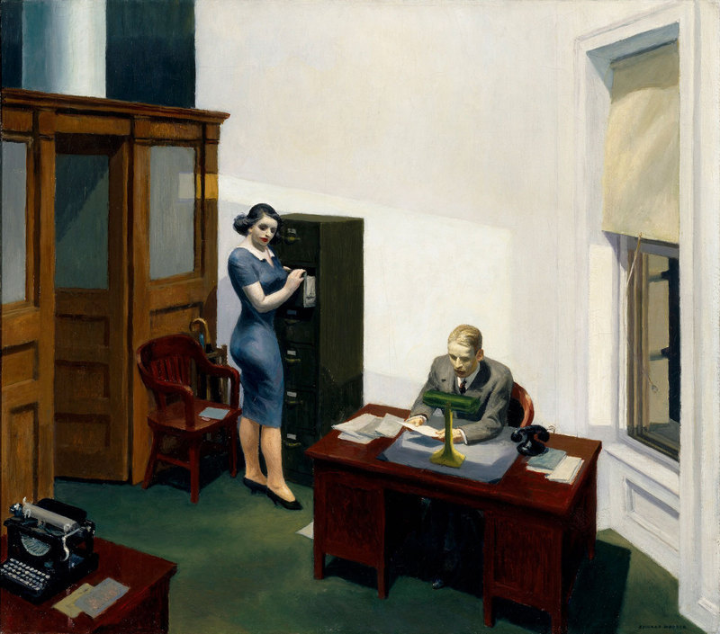 Office at Night, 1940, Edward Hopper