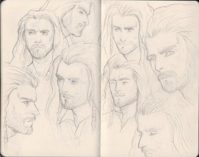 Plus some head studies I did of him beforehand. 