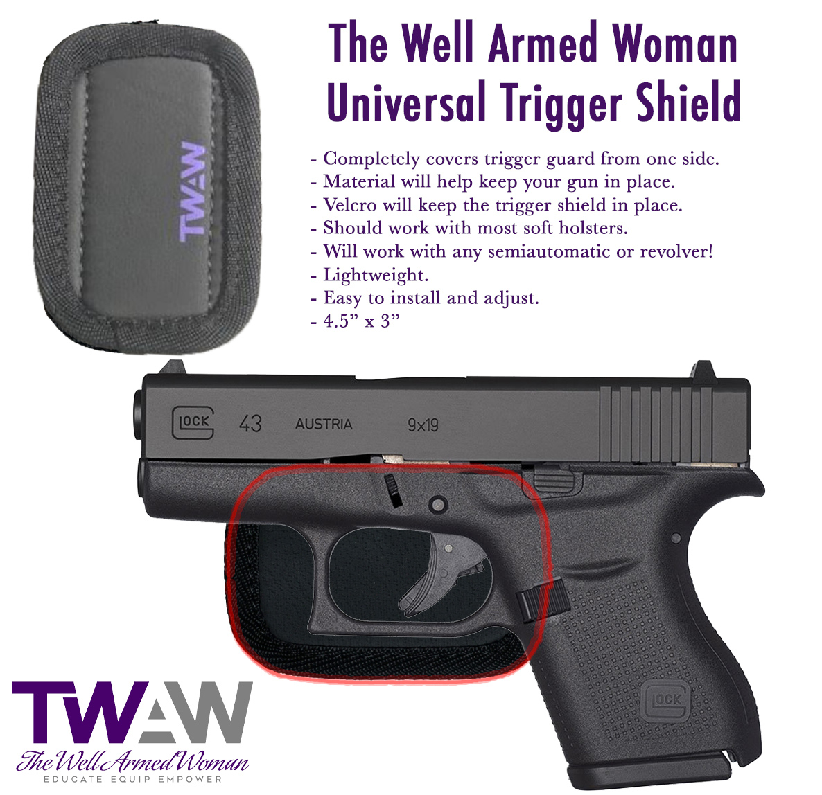 WellArmedWoman's tweet photo. Have you purchased your TWAW Trigger Shield yet? The soft, strong material will keep your trigger from becoming depressed, will work with all your guns, and will work with any soft holster it fits into!
Get yours here:
https://t.co/qtw5PbFm3U
#triggershield #triggerprotection https://t.co/DLmIqZF0iu