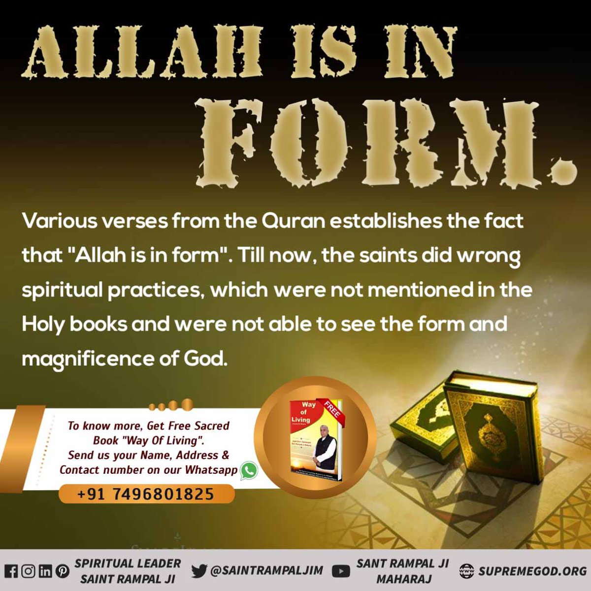 #Allah_IsNot_Formless Baakhabar sant Rampal ji maharaj Must watch spiritual knowledge on sadhna channel at 7:30pm to 8:30pm