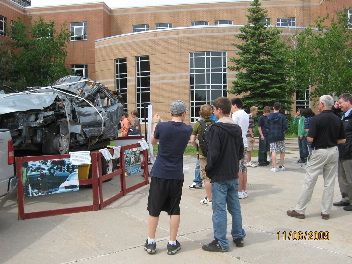 At Sinclair S. S. 11, June 2009. Our message has never changed. Survive the Day means no stunt driving, wear seat belts, watch your speed and do not become complacent while driving. Our virtual programs inspire the same learning techniques. Survive the Day.