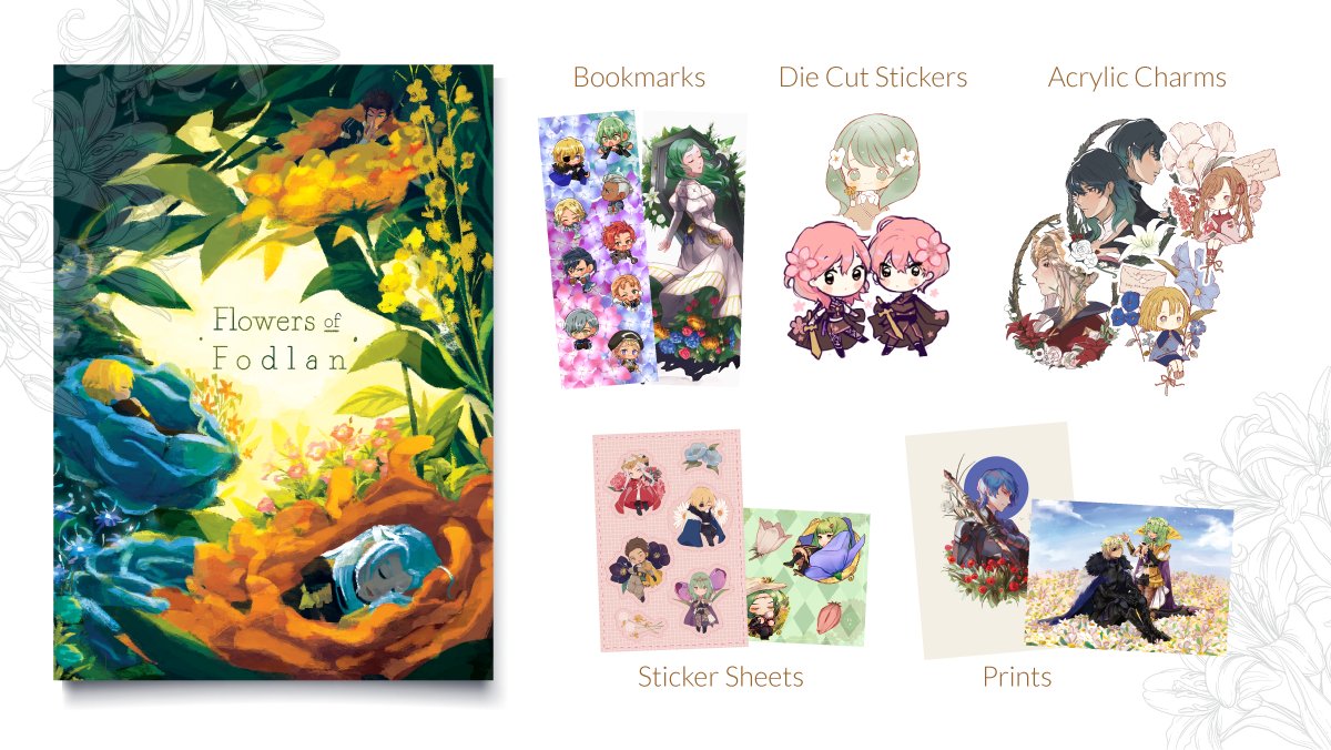 fe3hflowers's tweet photo. PREORDERS are now OPEN!

Flowers of Fodlan is a 60+ page, A5 zine that contains beautiful and whimsical art and writing pieces complete with ORIGINAL flower concepts and lore featuring the #fe3h characters!

Check out the shop before Dec 1!
https://t.co/xv3qBhRlQT https://t.co/aCoTaRHsVn