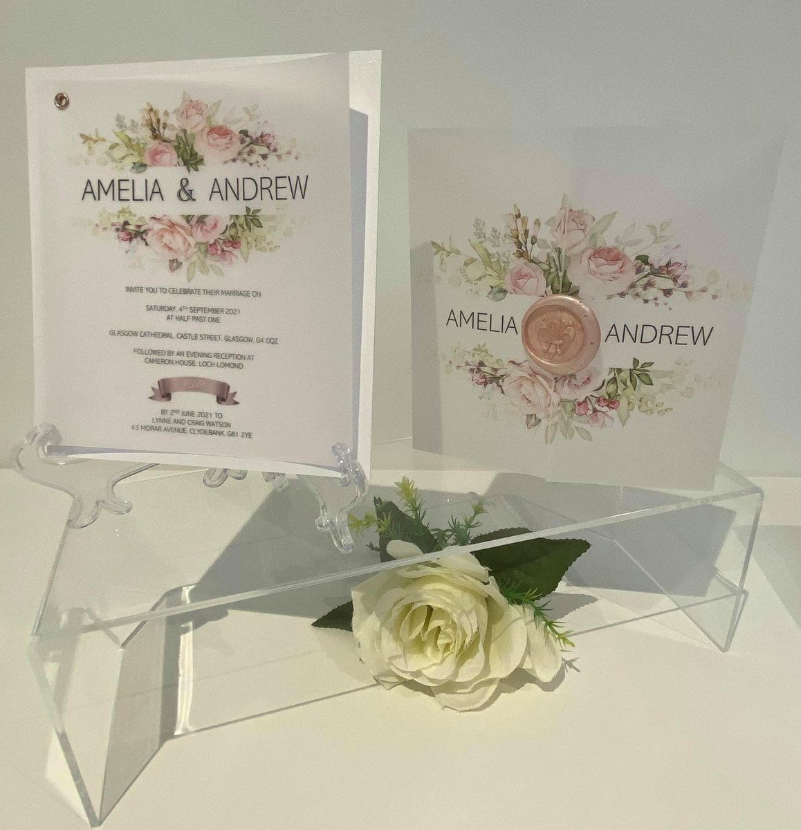 CherryTreeCards's tweet photo. Bolero - a personalised invitation printed on vellum paper with a backing card, which can be blank or incorporate a ‘watermark’ design as a personal logo or monogram. All contained in a vellum folder incorporating the design of your choice and finished with a genuine wax seal. https://t.co/TLRaQDR9bn
