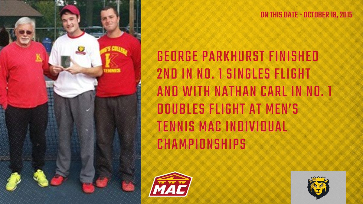 King's College Monarchs (@kingsmonarchs) on Twitter photo ON THIS DATE | George Parkhurst finished 2nd in the top singles and doubles flight at #MACchamps for <a href="/KC_10s/">King's College Tennis</a> in 2015! Check out how he played over the course of the weekend at the Individual Championships kingscollegeathletics.com/news/2015/10/1⦠ON THIS DATE | George Parkhurst finished 2nd in the top singles and doubles flight at #MACchamps for <a href="/KC_10s/">King's College Tennis</a> in 2015! Check out how he played over the course of the weekend at the Individual Championships kingscollegeathletics.com/news/2015/10/1ā¦