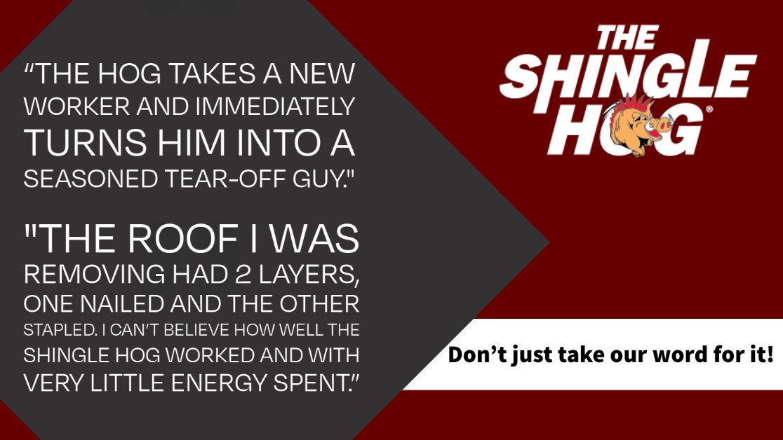 shingle_hog's tweet image. Sometimes you have to try it to believe how quick, easy and painless the Shingle Hog can make roof removal for you!
shinglehog.net
#shinglehog #rooferproblems