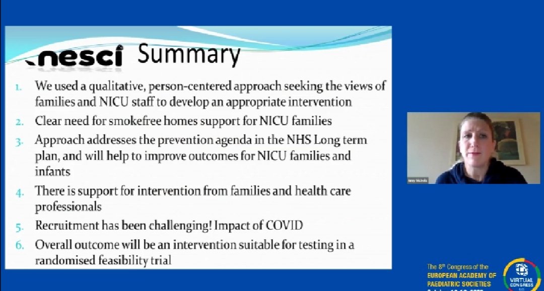 Proud to present our Nesci study, representing <a href="/NICUNNUH1/">NICU<a href="/NNUH/">Norfolk and Norwich University Hospitals</a></a>  <a href="/RainbowTheRhino/">RhINO Research Improves Neonatal Outcomes @NNUH</a> <a href="/NNUHResearch/">NNUH Research</a> @NNUH <a href="/AddictionUea/">AddictionResearchUEA</a> at this weekend's conference <a href="/EAPSCongress/">EAPS Congress</a>. Working towards an intervention for parents to take their babies home to a smoke free environment.