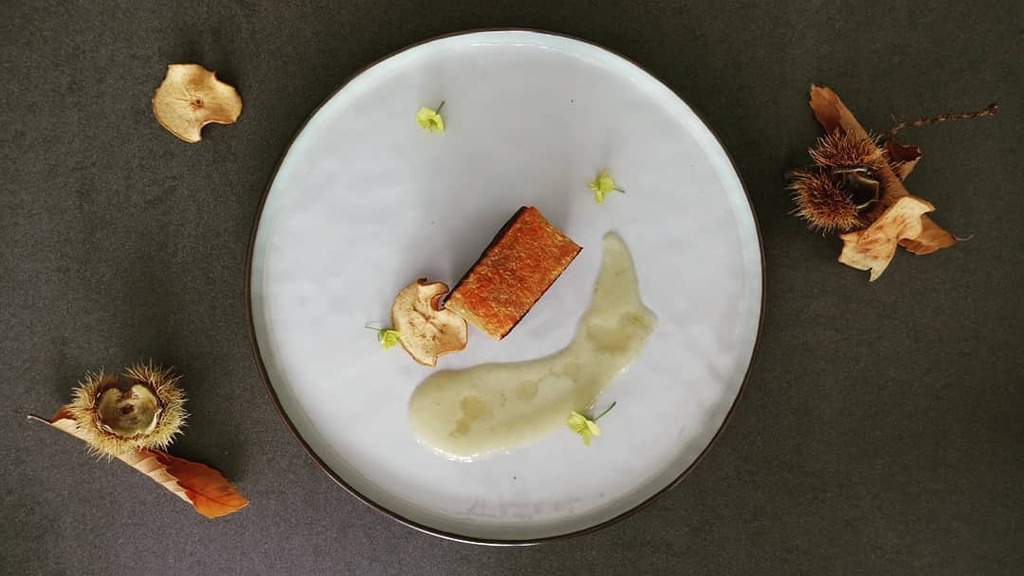 karel_be's tweet photo. æbleflæsk - my take on a classic Danish dish: slow rosted pork belly, apple soup, roasted garlic puree and a white Port reduction
.
.
.
#smør #homechef #organic #local #autumn #autumnvibes🍁 #cooking #slowcookingsunday #denmark https://t.co/HqxjjOqvDz https://t.co/n6CJx0SpvH
