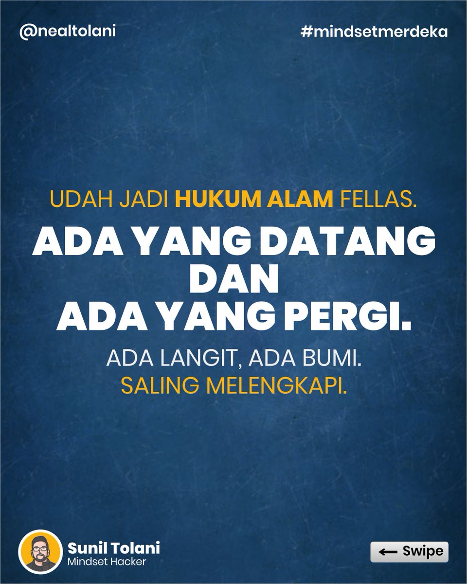 nealtolani's tweet photo. Gue bisa ngerasain apa yang elu rasakan saat kehilangan sesuatu fellas. Terima saja, rasakan sampai benar-benar bisa menerima.⁣

RISE and SHINE⁣

Sunil Tolani⁣⠀⁣⁣⁣⁣⁣⁣⁣⁣⁣⁣⁣⁣⁣⁣⁣⁣⁣
⁣⁣⁣⁣#MindsetMerdeka⁣⁣⁣⁣⁣⁣⁣⁣⁣⁣⁣⁣⁣⁣⁣⁣⁣⁣⁣⁣⁣ https://t.co/iXb2mtiN1e