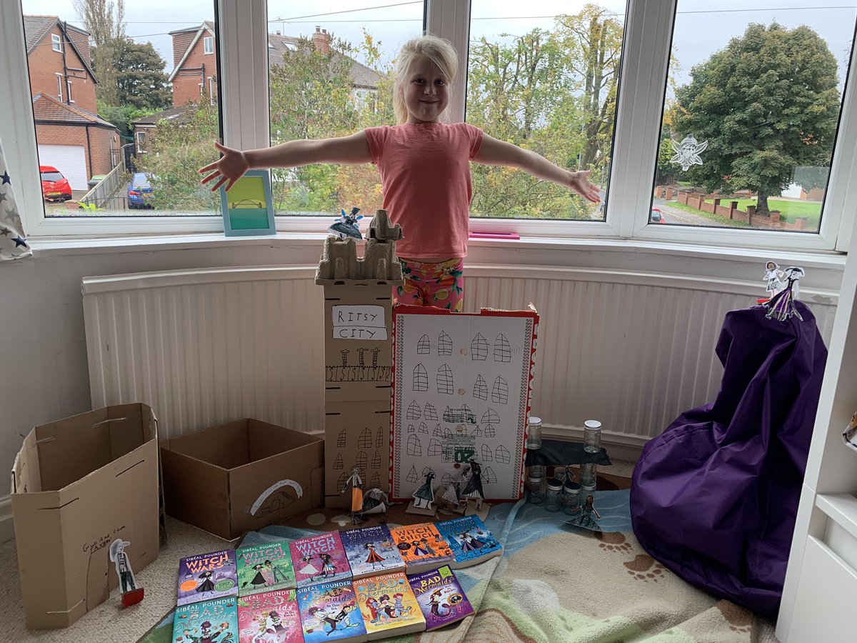 Lynn1805's tweet photo. @Sibealpounder I think my daughter might be your biggest fan. She has created an entire Ritzy City out of cardboard. And she hopes you will write lots more books! https://t.co/7QvTVqex7O