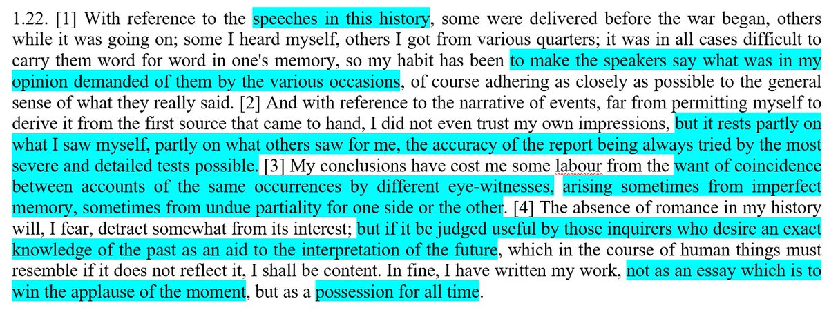 As I am preparing to introduce Thucydides to first years tomorrow, I realise I still can't read #Thucydides 1.22. without being impressed. I know I am being manipulated, not even very subtly, but it's still awesome. I guess that's what you might call a ktema es aei. #GreekHistory