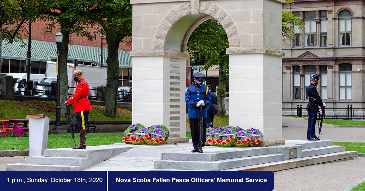 At 1pm the NS Police memorial will take place virtually at. youtu.be/_ylTxJja1iA