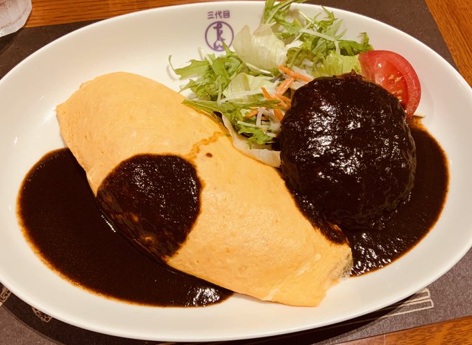 マックスキャッホー先輩のオムライスとハンバーグ 