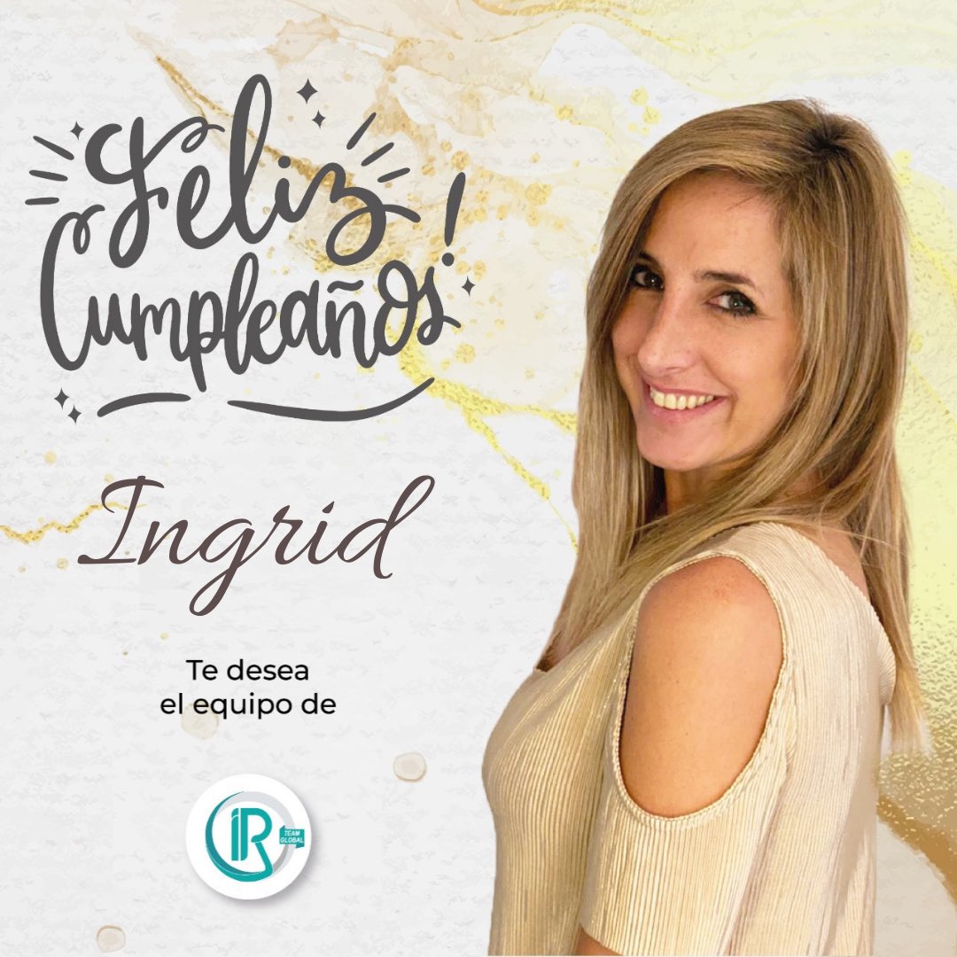 irteamglobal's tweet photo. Hoy es un día muy especial porque cumple años nuestra CEO &amp; Founder @riveraingridg 
Esperamos que empieces un gran año, rodeada de mucho amor y deseamos que siempre seas feliz. 
Sos inspiración para todos nosotros y para todas las personas que te eligen y eligen IR
¡Te queremos! https://t.co/jHtyvjoZ4u
