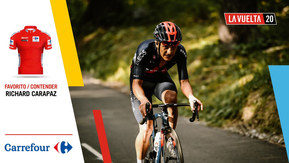 lavuelta's tweet image. ❤️ Favoritos para La Roja / Contenders for La Roja

🇨🇴 @RichardCarapazM
🚴🏼 @INEOSGrenadiers

#LaVuelta20 / @CarrefourES