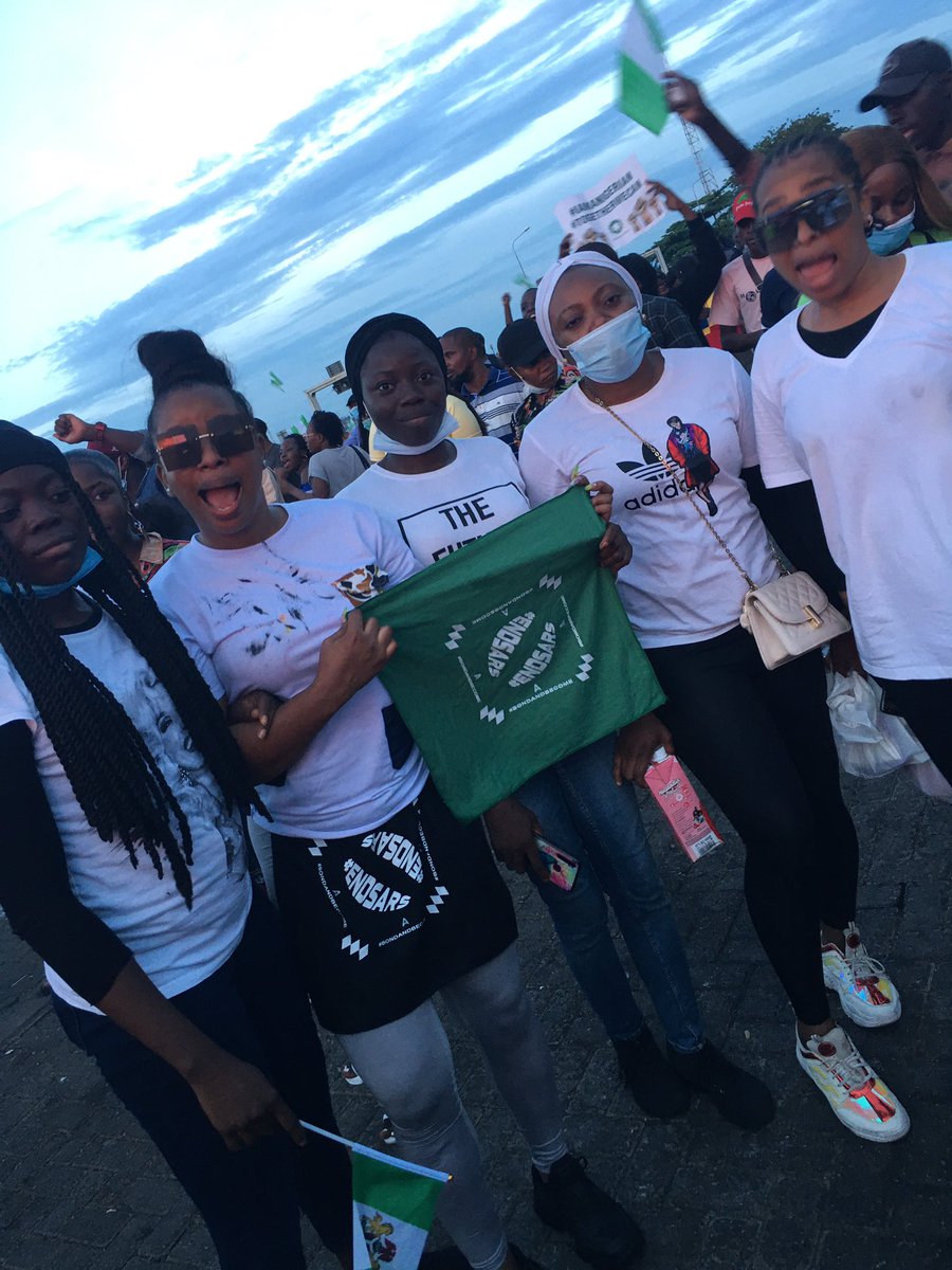 We are out at the Lekki toll gate to #EndSARS, let us come out enmasse to join this peaceful protest.