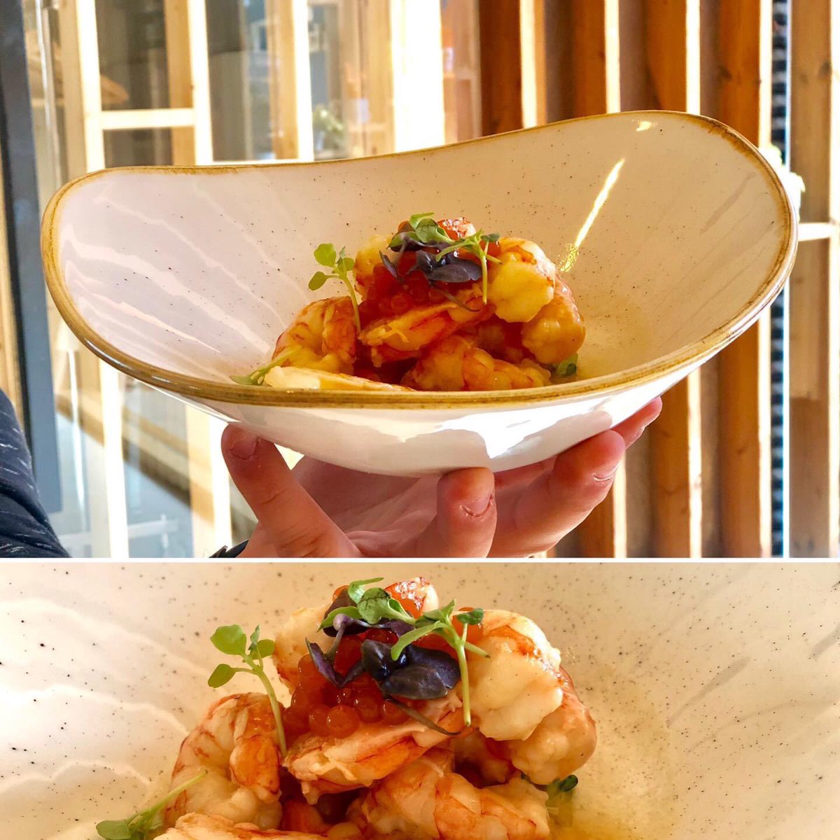 Gambóns 🦐🦐🦐 asados en allada con perlas de chile 🌶 picantes...

➡️ PRATOS DE CARTA ⬅️

#afaragulla #seafood #ribeirasacra #gambon