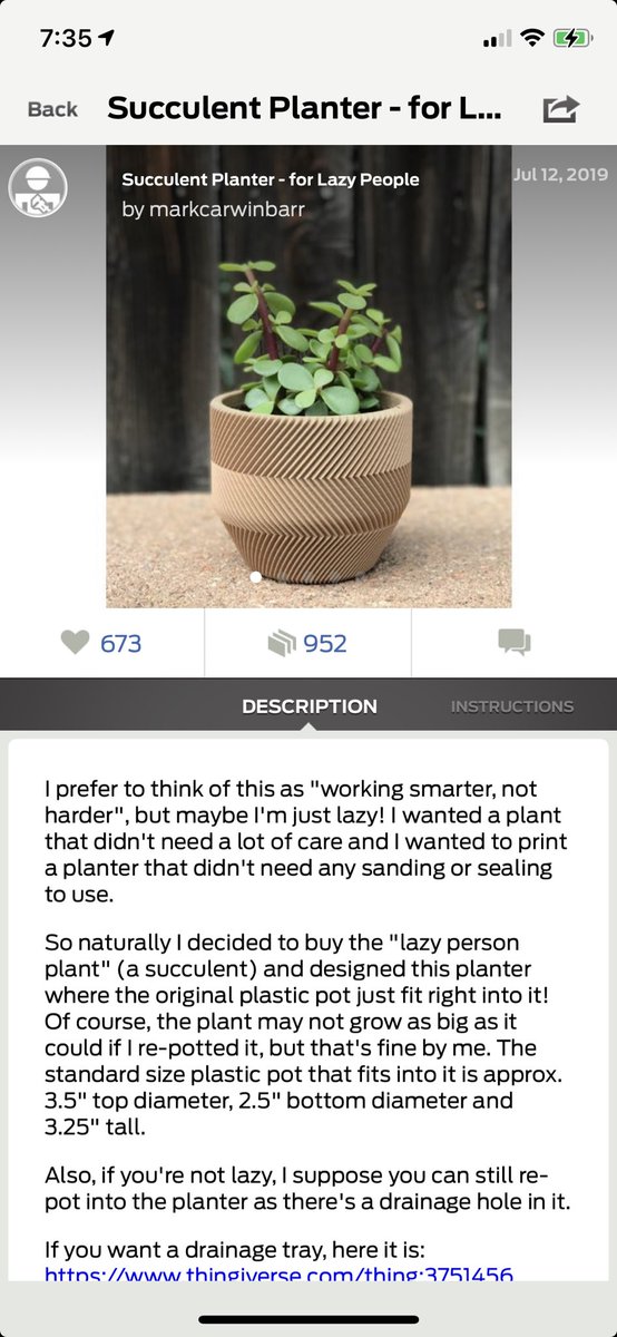 MCHRISP1's tweet photo. And succulent planter #2 is done! Printed in @PrintedSolid #JessiePLA #Beige500. This will be getting a matching base in #BoldBlue. All printed on my @Prusa3D #MK25S and looking good! https://t.co/xO3raoB1FG