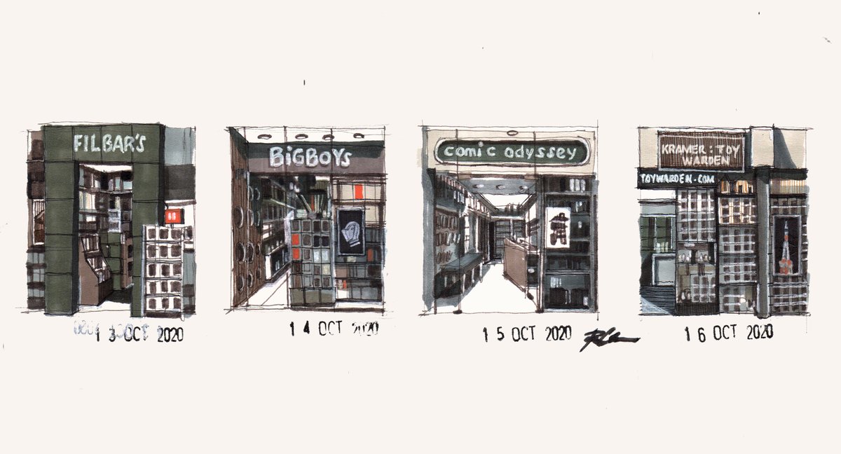 #inktober late entries, toy stores na pinanggagaligan ng mga laruan ko tapos may poster kunware sa labas, doon papasok yung prompt list😛haha pilit
D13: Dune <a href="/filbarsonline/">Filbar's</a> 
D14: Armor <a href="/bigboysmania/">Big Boys Toy Store</a> 
D15: Outpost <a href="/ComicOdyssey/">Comic Odyssey</a> 
D16: Rocket <a href="/Kramertoywarden/">Kramer: Toy Warden</a> 

#inktober2020 #artph